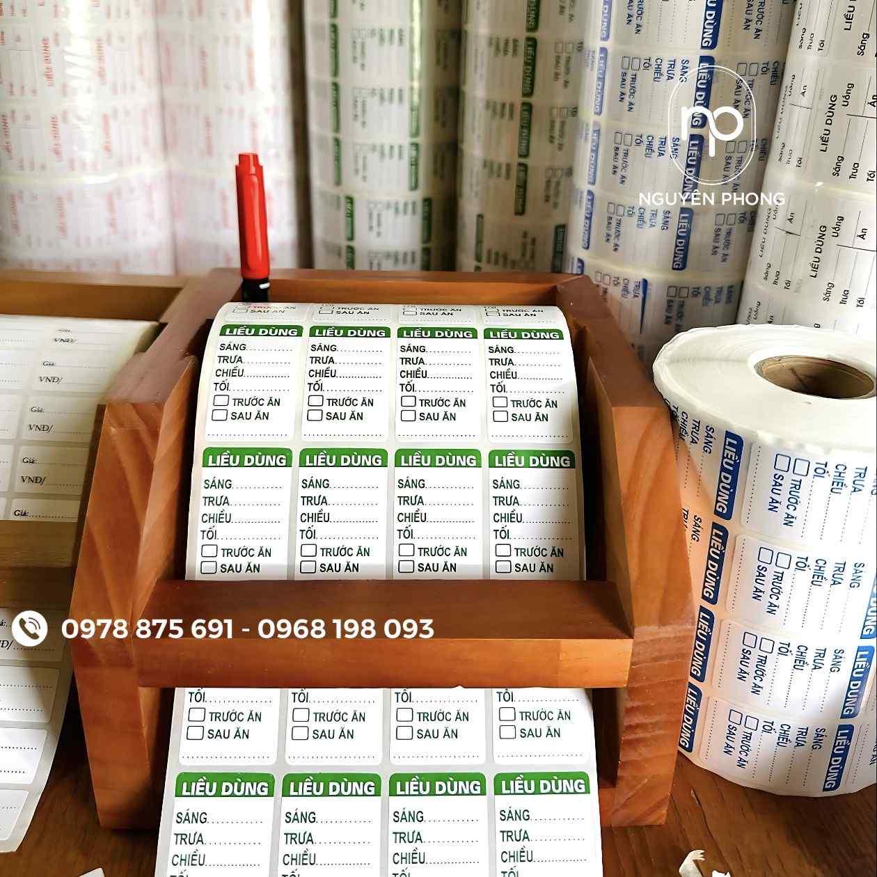 Mẫu in tem chia liều cho nhà thuốc